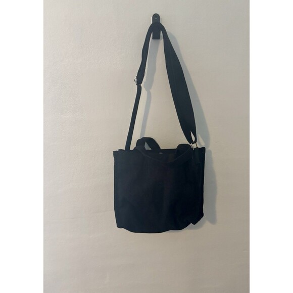 Niction x The Crimie Black Corduroy Shoulder Tote Bag Adjustable Strap Casual - Picture 4 of 5